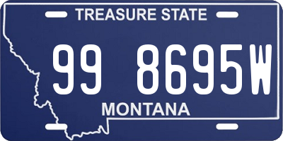 MT license plate 998695W