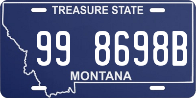 MT license plate 998698B