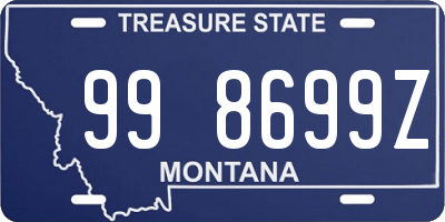 MT license plate 998699Z