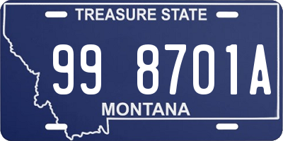 MT license plate 998701A