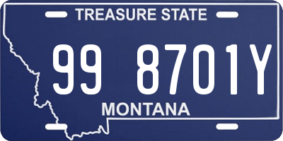 MT license plate 998701Y