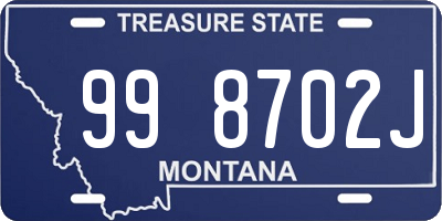 MT license plate 998702J