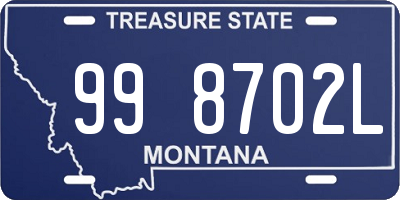 MT license plate 998702L