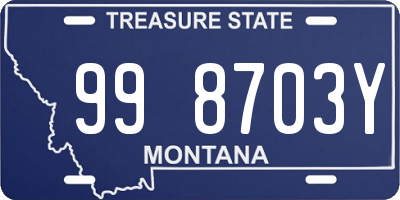 MT license plate 998703Y