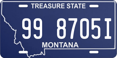 MT license plate 998705I