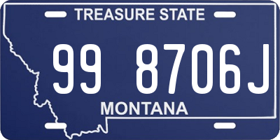 MT license plate 998706J