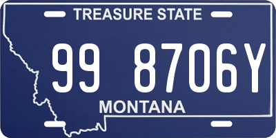 MT license plate 998706Y