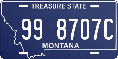 MT license plate 998707C