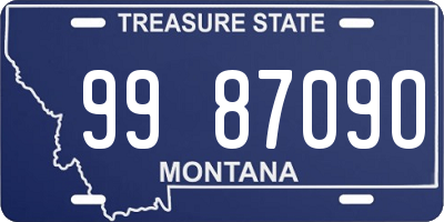 MT license plate 998709O