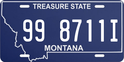 MT license plate 998711I