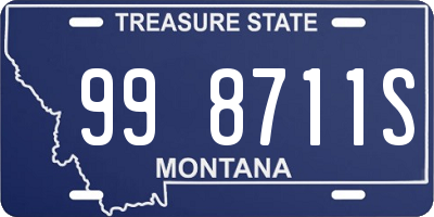 MT license plate 998711S