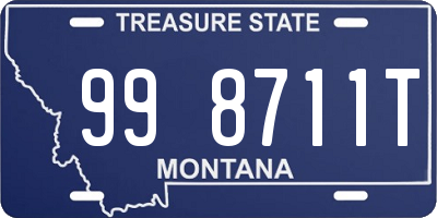 MT license plate 998711T