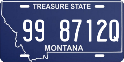 MT license plate 998712Q