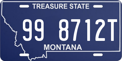 MT license plate 998712T