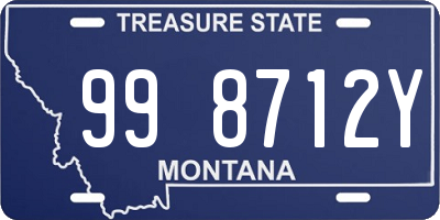 MT license plate 998712Y