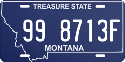 MT license plate 998713F