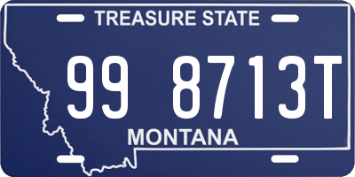 MT license plate 998713T