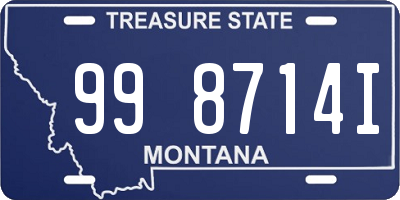 MT license plate 998714I