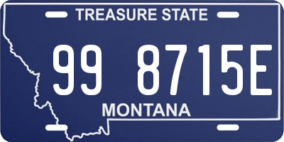 MT license plate 998715E