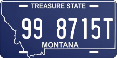 MT license plate 998715T