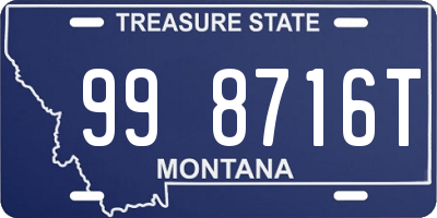 MT license plate 998716T