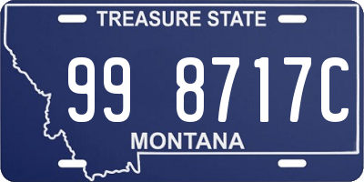 MT license plate 998717C