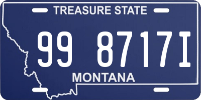 MT license plate 998717I