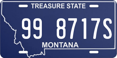 MT license plate 998717S