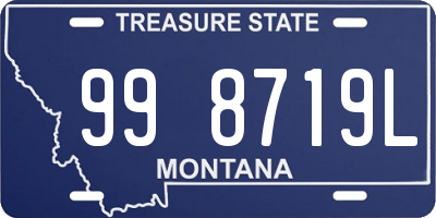 MT license plate 998719L