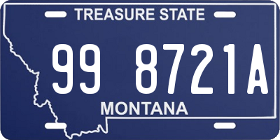 MT license plate 998721A