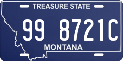 MT license plate 998721C