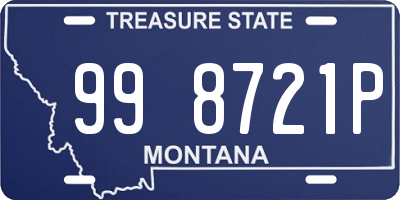 MT license plate 998721P