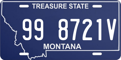 MT license plate 998721V