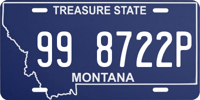 MT license plate 998722P