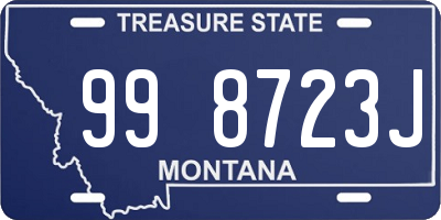 MT license plate 998723J