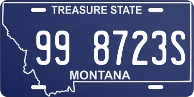 MT license plate 998723S