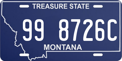 MT license plate 998726C