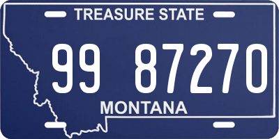 MT license plate 998727O