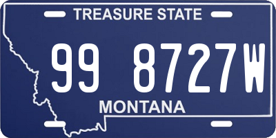 MT license plate 998727W