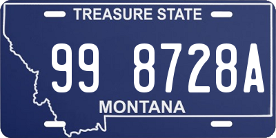 MT license plate 998728A