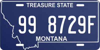 MT license plate 998729F