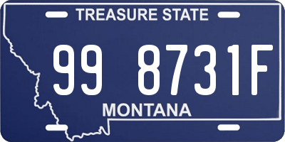 MT license plate 998731F