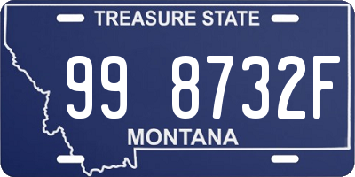 MT license plate 998732F