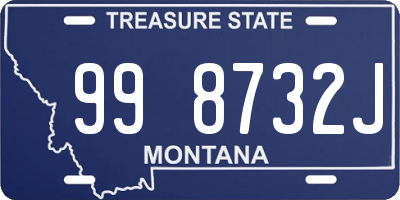 MT license plate 998732J