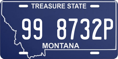 MT license plate 998732P