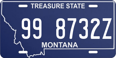 MT license plate 998732Z