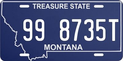 MT license plate 998735T