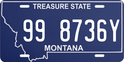 MT license plate 998736Y