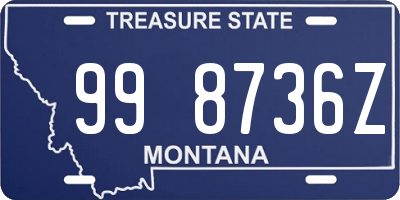 MT license plate 998736Z