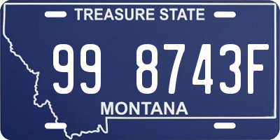 MT license plate 998743F